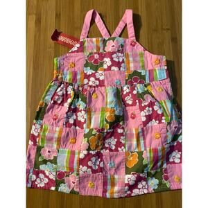 Nwt gymboree floral reef patchwork tank 9 pink hawaii flowers new